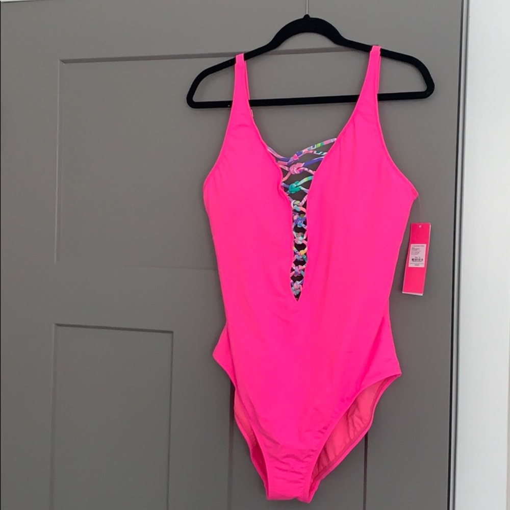 Lilly Pulitzer NWT sz 16 Isle Lattice swim